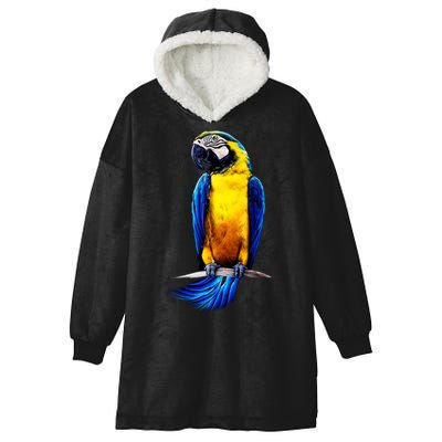 Parrot In Clouds Hooded Wearable Blanket