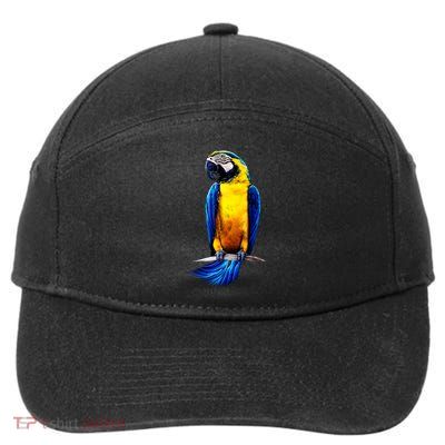 Parrot In Clouds 7-Panel Snapback Hat