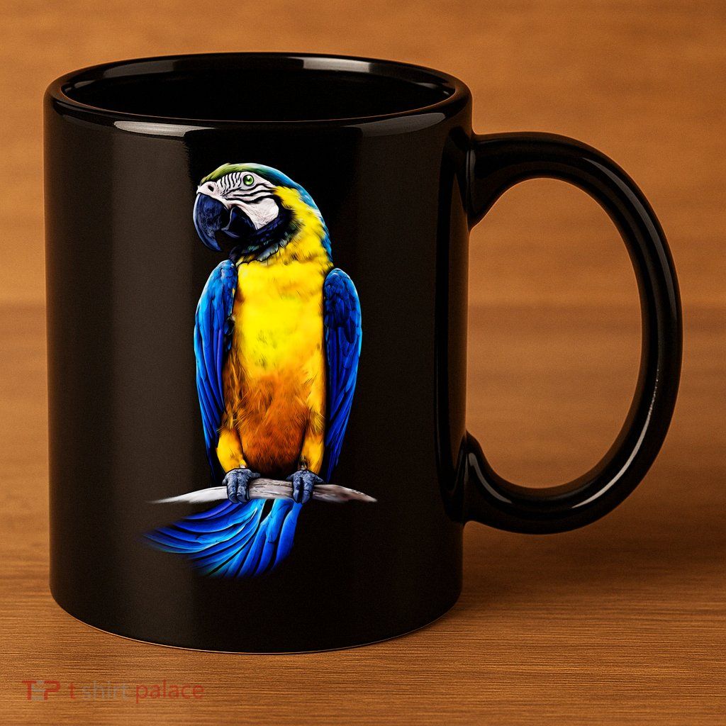 Parrot In Clouds 11oz C Handle Ceramic Mug