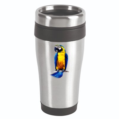 Parrot In Clouds 16oz Travel Tumbler