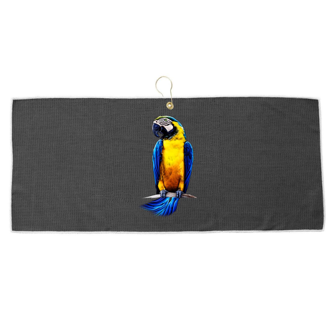 Parrot In Clouds Large Microfiber Waffle Golf Towel