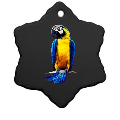 Parrot In Clouds Ceramic Star Ornament