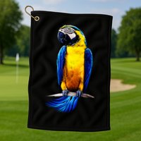 Parrot In Clouds Golf Towel