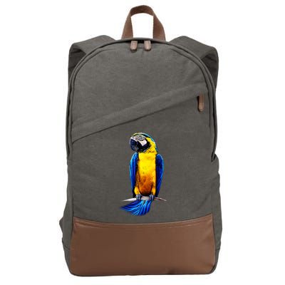 Parrot In Clouds Cotton Canvas Backpack
