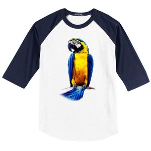 Parrot In Clouds Baseball Sleeve Shirt