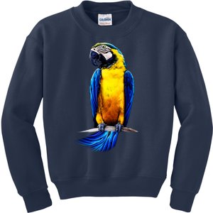 Parrot In Clouds Kids Sweatshirt