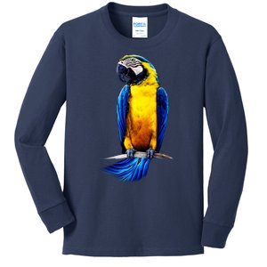 Parrot In Clouds Kids Long Sleeve Shirt