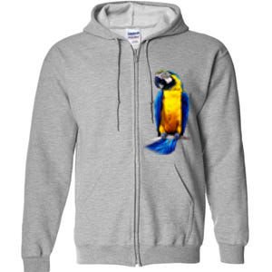 Parrot In Clouds Full Zip Hoodie