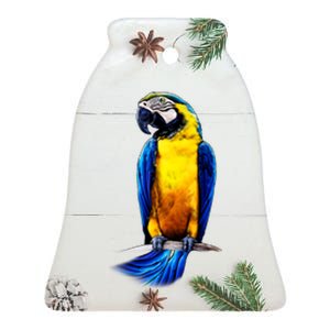 Parrot In Clouds Ceramic Bell Ornament