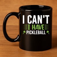 Pickleball I Can't I Have Pickleball Funny Pickleball 11oz C Handle Ceramic Mug