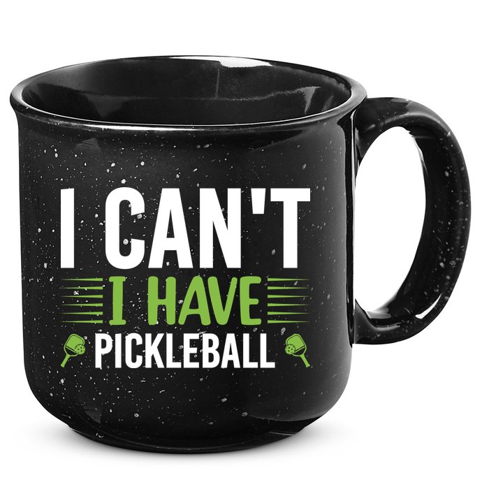 Pickleball I Can't I Have Pickleball Funny Pickleball 15oz Campfire Ceramic Mug