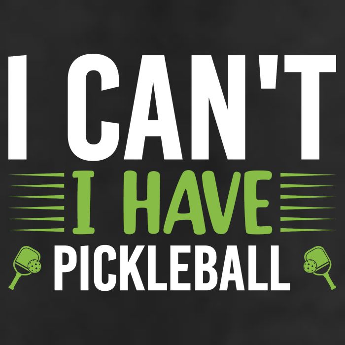 Pickleball I Can't I Have Pickleball Funny Pickleball Crop Fleece Hoodie