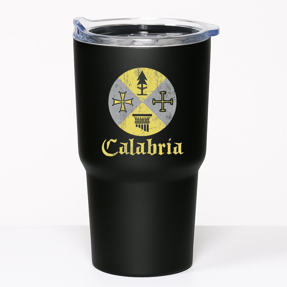 Proud Italian Calabrese Calabria Italy Flag Tumbler