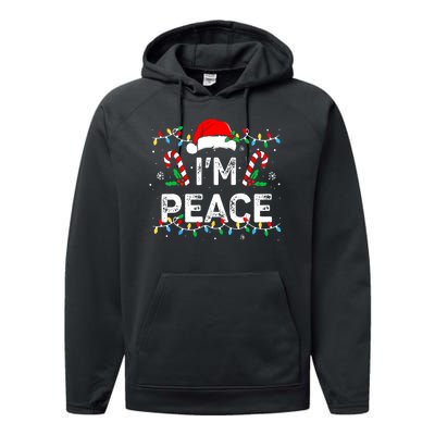 Peace I Come In Peace Couple Matching Ugly Christmas Sweater Performance Fleece Hoodie