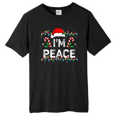 Peace I Come In Peace Couple Matching Ugly Christmas Sweater Tall Fusion ChromaSoft Performance T-Shirt