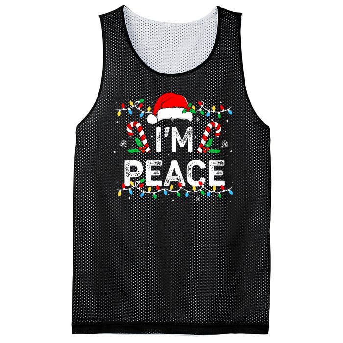 Peace I Come In Peace Couple Matching Ugly Christmas Sweater Mesh Reversible Basketball Jersey Tank