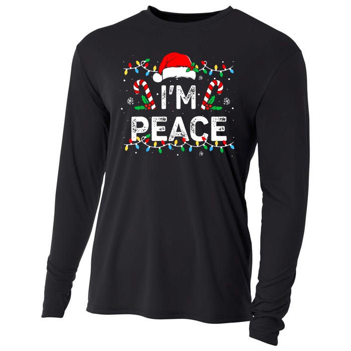 Peace I Come In Peace Couple Matching Ugly Christmas Sweater Cooling Performance Long Sleeve Crew