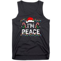 Peace I Come In Peace Couple Matching Ugly Christmas Sweater Tank Top