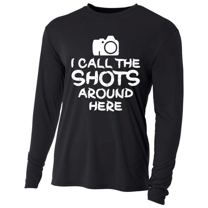 Photography I Call The Shots Photographer Camera Premium Cooling Performance Long Sleeve Crew