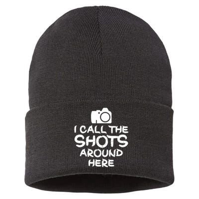 Photography I Call The Shots Photographer Camera Premium Sustainable Knit Beanie