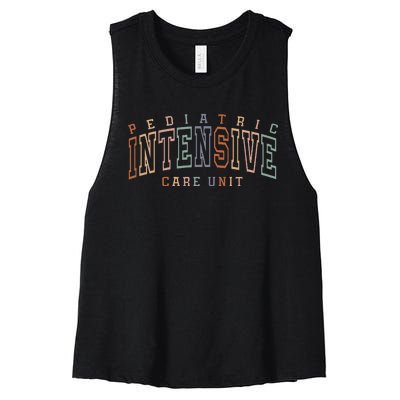 Pediatric Intensive Care Unit Picu Women's Racerback Cropped Tank