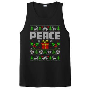 Peace I Come In Peace Couple Matching Ugly Christmas PosiCharge Competitor Tank