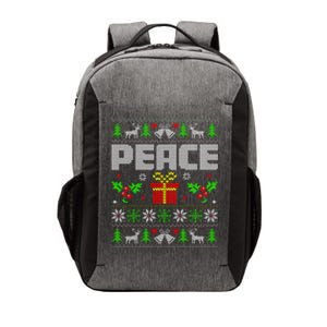 Peace I Come In Peace Couple Matching Ugly Christmas Vector Backpack