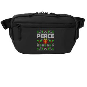 Peace I Come In Peace Couple Matching Ugly Christmas Crossbody Pack