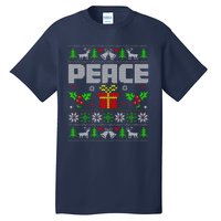 Peace I Come In Peace Couple Matching Ugly Christmas Tall T-Shirt