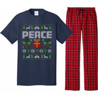 Peace I Come In Peace Couple Matching Ugly Christmas Pajama Set