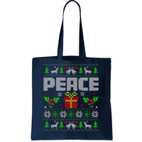 Peace I Come In Peace Couple Matching Ugly Christmas Tote Bag