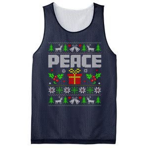 Peace I Come In Peace Couple Matching Ugly Christmas Mesh Reversible Basketball Jersey Tank