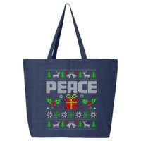 Peace I Come In Peace Couple Matching Ugly Christmas 25L Jumbo Tote