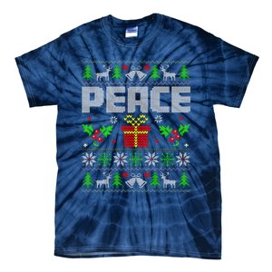 Peace I Come In Peace Couple Matching Ugly Christmas Tie-Dye T-Shirt