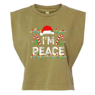 Peace I Come In Peace Couple Matching Ugly Christmas Sweater Garment-Dyed Women's Muscle Tee