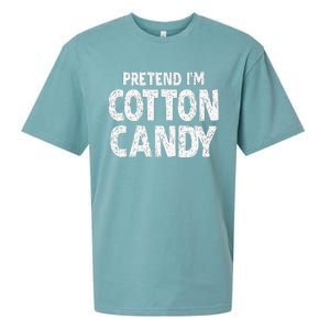 Pretend Im Cotton Candy Easy Halloween Costume Sueded Cloud Jersey T-Shirt