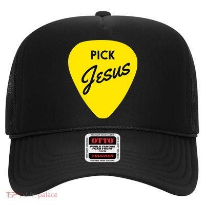 Pick Jesus High Crown Mesh Back Trucker Hat