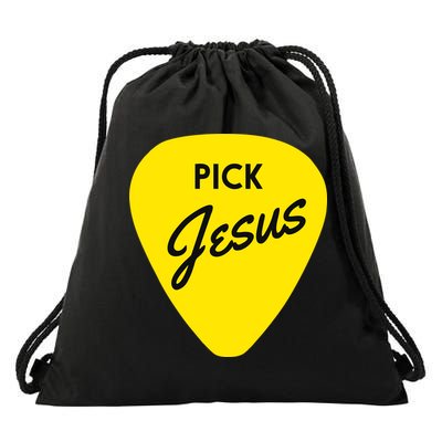 Pick Jesus Drawstring Bag