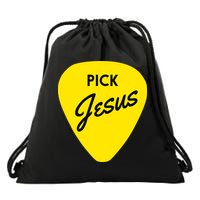 Pick Jesus Drawstring Bag