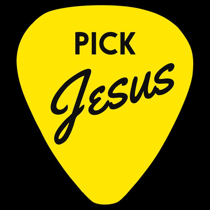 Pick Jesus Drawstring Bag