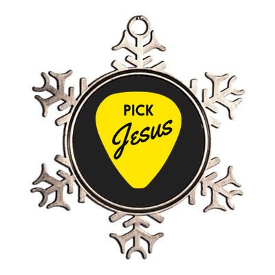 Pick Jesus Metallic Star Ornament