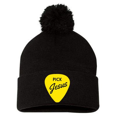 Pick Jesus Pom Pom 12in Knit Beanie