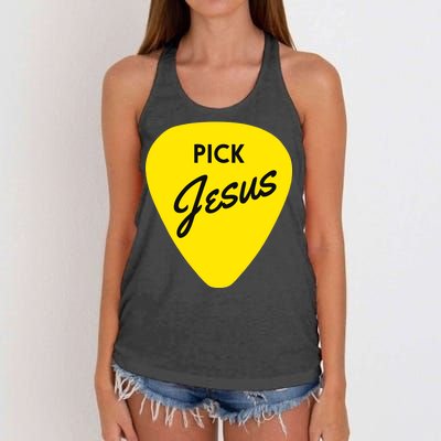 Pick Jesus Women's Knotted Racerback Tank