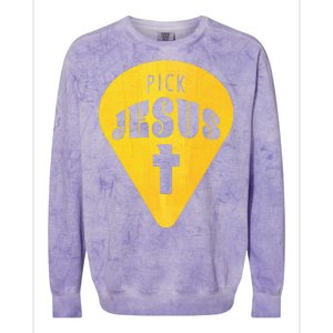 Pick Jesus Christian  Colorblast Crewneck Sweatshirt