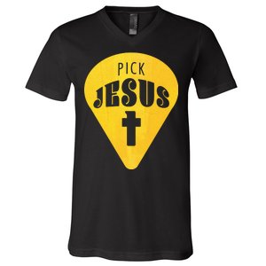 Pick Jesus Christian  V-Neck T-Shirt