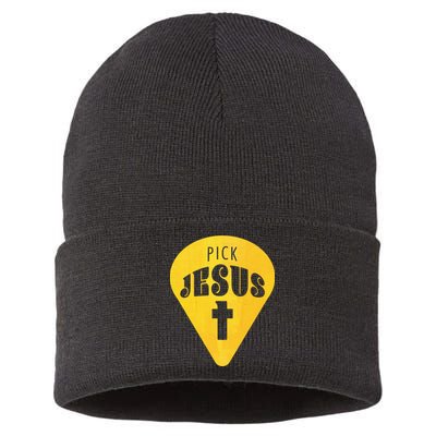 Pick Jesus Christian  Sustainable Knit Beanie