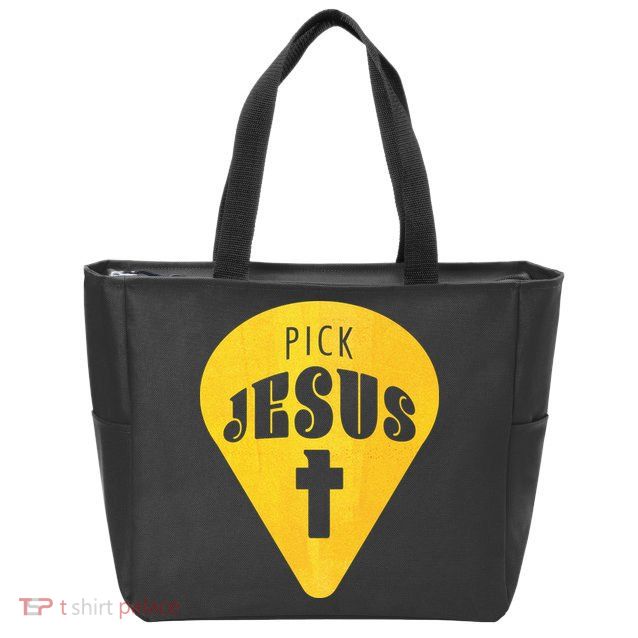 Pick Jesus Christian  Zip Tote Bag
