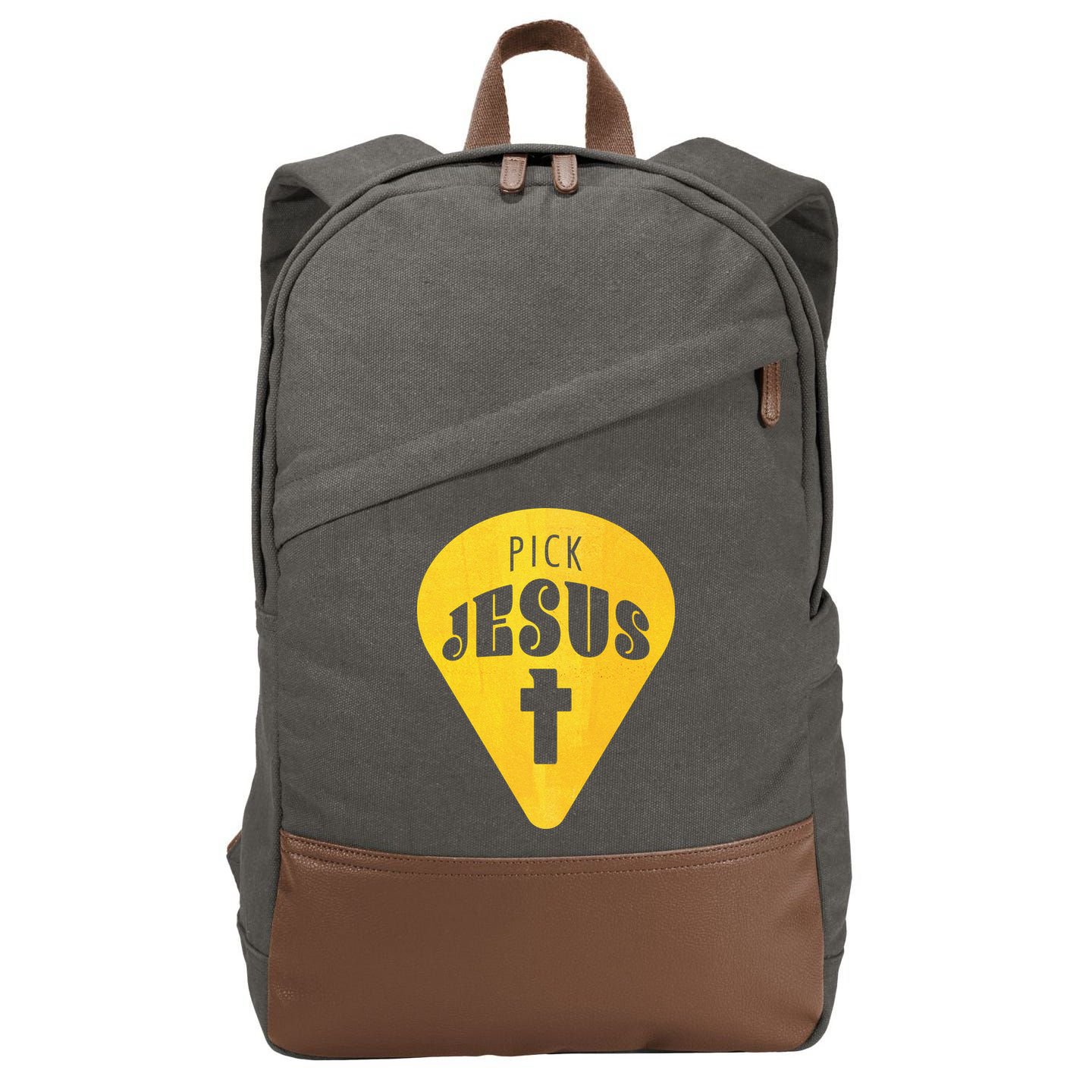 Pick Jesus Christian  Cotton Canvas Backpack