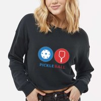 Pickleball Cropped Pullover Crew