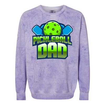 Pickleball Dad Colorblast Crewneck Sweatshirt